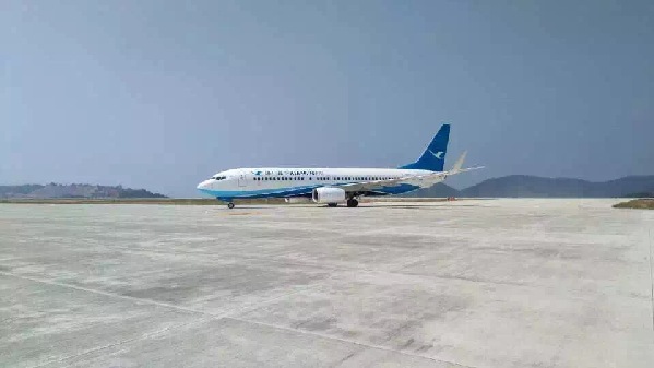 厦航飞机昨日在三明沙县机场试飞运营时间未定