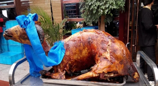 阿拉善蒙古族主要食物结构分为肉,乳和粮食三大类,其饮食文化集美食